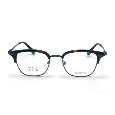 ভালো দাম BD014 স্কয়ার অ্যাসিটেট মেটাল ফ্রেম 145mm মন্দির দৈর্ঘ্য পাওয়া যায় অনলাইন